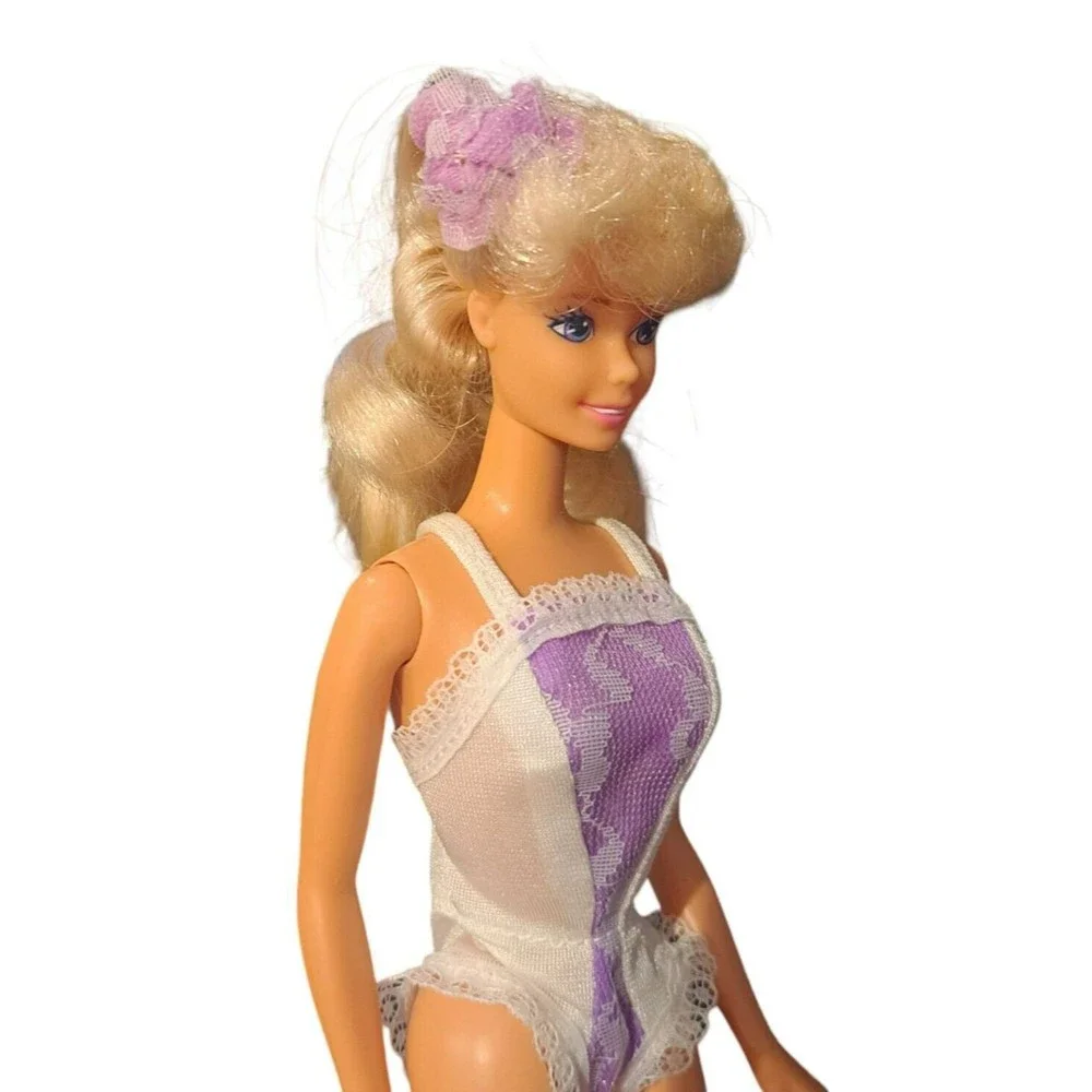 Vintage FASHION‎ Barbie Doll Original Outfit Lavender White Teddy 90s